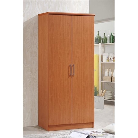 Hodedah Hodedah Hid8600 Cherry 2 Door Wardrobe Hid8600 Cherry
